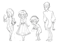 emilywarrenart:  just some character redesign sketches, was having