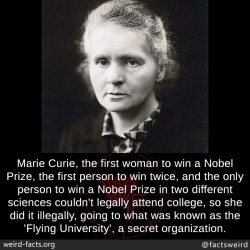 mindblowingfactz:  Marie Curie, the first woman to win a Nobel