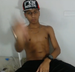 nudelatinos:  This young gay latin twink is on live showing off