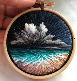 sosuperawesome:  Embroidery Wall Art and BroochesShimunia on
