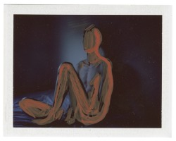 thobias:  untitled watercoloured polaroid (polaroid 360, fp-100c),