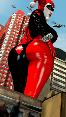 rattledbonezone:Harley giantess sequence