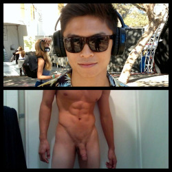 caprizian-hotaznguys:  Look @ that BIG Asian dick! And look @