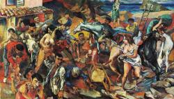 Renato Guttuso (Bagheria, Palermo, 1911 - Roma 1987); Fuga dall'Etna