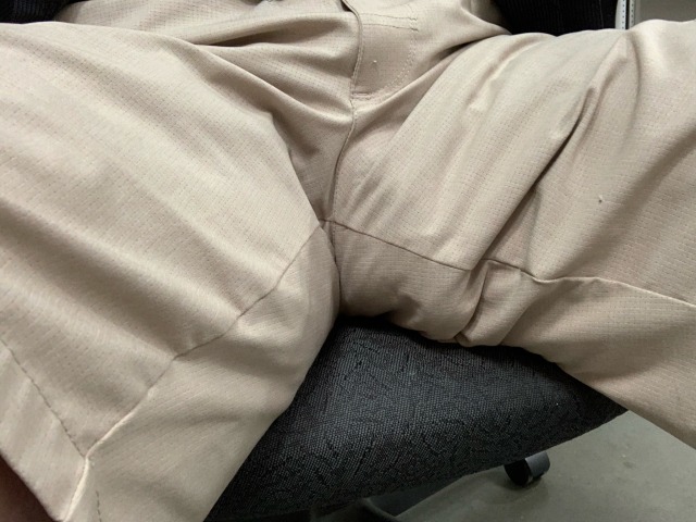 uncutboxerguy:uncutboxerguy:Hanging out in the office and the