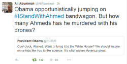 secondtolastromeo:  Ali Abunimah  on Obama’s show of support