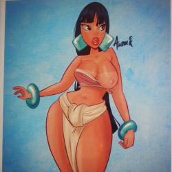 axart:  Most of yall got it right… Lol not sure how some of yall thought jasmine lol #chel #theroadtoeldorado #axcomix #thicktoons #tittyslip #wardrobemalfunction 