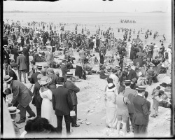 wdcoryell:  Revere Beach crowd by Boston Public Library on Flickr.