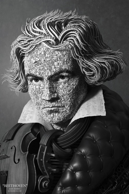 theamazingdigitalart:    Beethoven by Alex Marks
