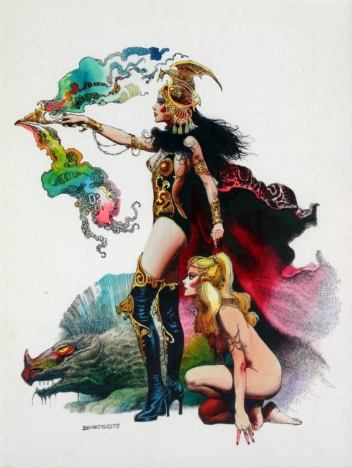 myriac:  boris vallejo   mistress and slave girl, 1979 