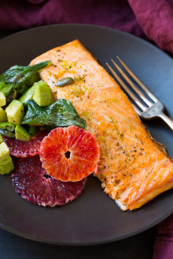 beautifulpicturesofhealthyfood:  Blood Orange Roasted Salmon…RECIPE