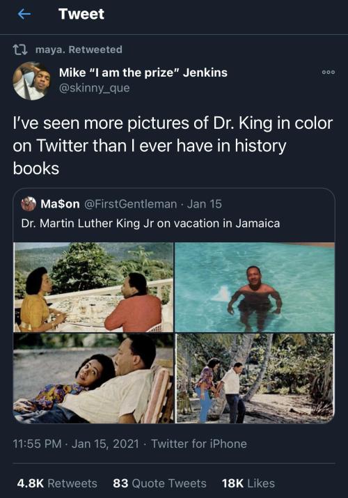 twitblr:Word to mommy, it’s nice to see random pics of Dr King