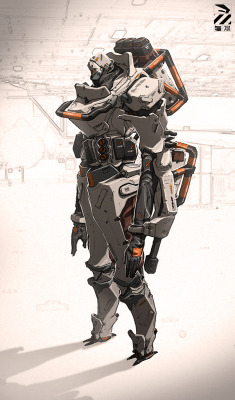 neurostatic:  Armored cyborg. by duster132  