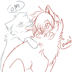 sianiithesillywolf:Ear nibble war o//w//o Shall I finish pictures