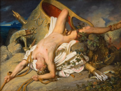 akaixab:  Death of Hippolytus by Joseph-Desire Court 