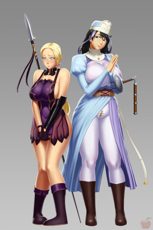 lvlthesentry:  Commission. Cattleya & Melpha cosplaying as each other. ….Gimme that spear.