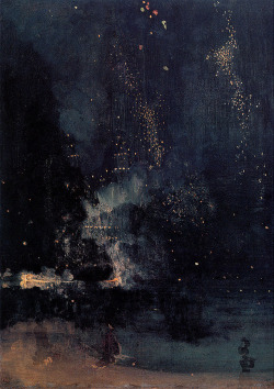 lonequixote:    James Whistler  Nocturne in Black and Gold: