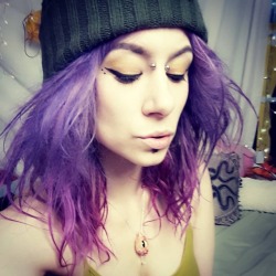 Toques are my jam all winter 🍁🍁🍁 #hats #purplehair #canadian