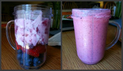 emsfitjourney:  squatters-unite:  Pretty Pink Smoothie Blueberry