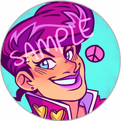 lavender-chewing-gum:  Josuke and Okuyasu buttons are now up