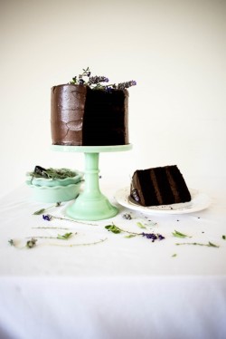 foodiebliss:  Dark Chocolate And Lavender CakeSource: Butter