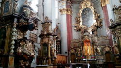 sainted-places:  furnishing of St. Ignatius, Prague. (July 2016)