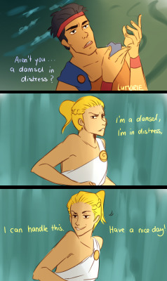 lumorie:  Hercules AU after an idea with awesome people :D 