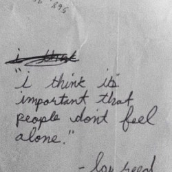 toythemovie:  RIP Lou Reed“I think it’s important people