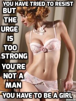 ameteur-sissy-jayne:  Yes..  I was never a man…. my destiny