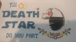 My sewing is so close to being finished. The death star is starting