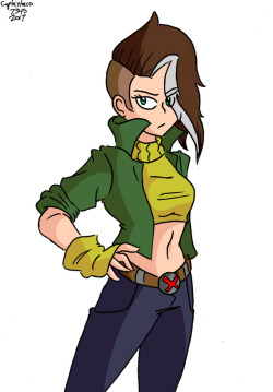 My redesign of Rogue from the X Men. I always thought Rogue was