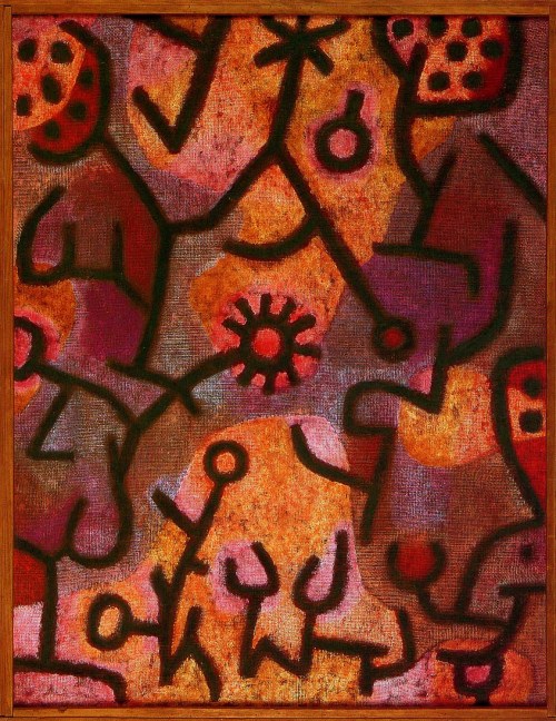 artist-klee:Flora on rocks Sun, 1940, Paul Kleehttps://www.wikiart.org/en/paul-klee/flora-on-rocks-sun-1940