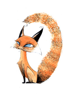 closenougheverything:    fox, watercolor & ink :)  