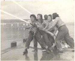 Firewomen in Pearl Harbor