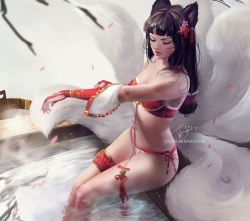 toshia-san: Ahri in onsen, it took me a while but this piece