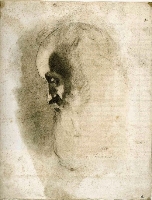geritsel:Odilon Redon - Portrait of Rodolphe Bresdin, 1865.