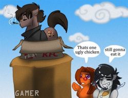 nopony-ask-mclovin:  thegamercolt:  Gamer and Aha go out for