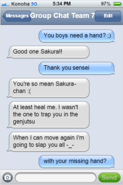 textingninjasofkonoha:  Right after Naruto and Sasuke’s fight