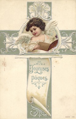 cartespostalesantiques:  Joyeuses Paques. Mailed French Vintage