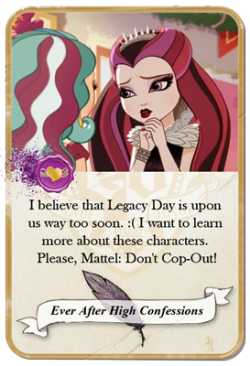 everafterhighconfessions:  I believe that Legacy Day is Upon