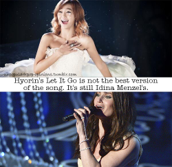 unpopularkpop-opinions:  Hyorin’s Let It Go is not the best