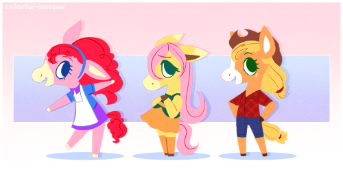 colorful-horses:some animal crossing inspired ponies