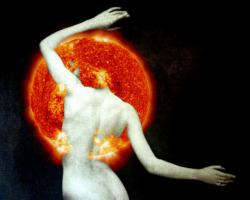 lance-glover-collage-art:  mercury enters the sun [digital collage],