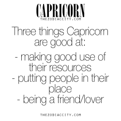 zodiaccity:  Zodiac Capricorn Facts. For more zodiac fun facts,