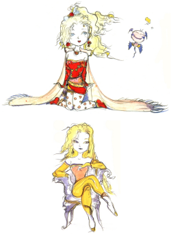 finalfantasyvi:  Yoshitaka Amano’s chibi art for FFVI characters 