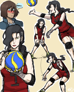 dragonclaws123:Asami as a volleyball player! UvU (an addition