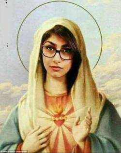   Porn star Mia Khalifa sparks outrage by superimposing her face