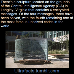 ultrafacts:  Kryptos is an encrypted sculpture by the American