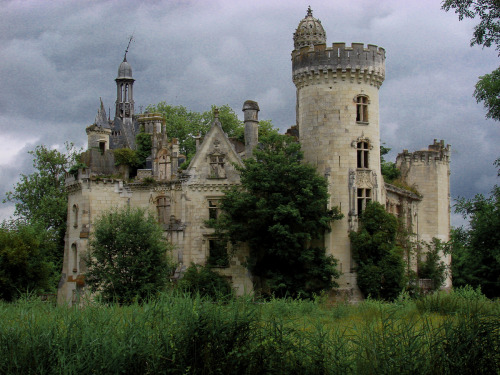 up4more:voiceofnature:  This forgotten castle (Château de la Mothe-Chandeniers) was abandoned after a fire In 1932. Seeing it up close Is breathtaking. These days it seems like castles only exist in storybooks and Disney movies. What happened to the