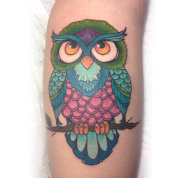 fuckyeahtattoos:  Owl tattoo by Kelly Bunde at Mecca Tattoo #owltattoo